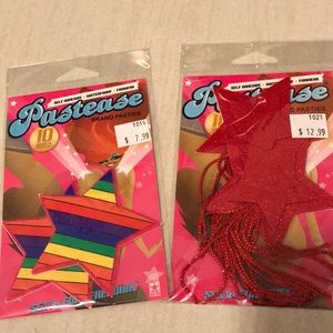 Tassled Red Pasties and Rainbow Pasties